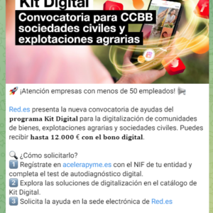 Kit Digital Convocatoria para CCBB sociedades civiles y explotaciones agrarias