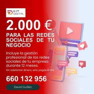 David Guillén -Ayuda Kit Digital – 2.000 € para redes sociales.